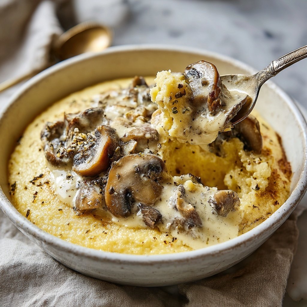 Cremige Polenta mit Pilzragout
