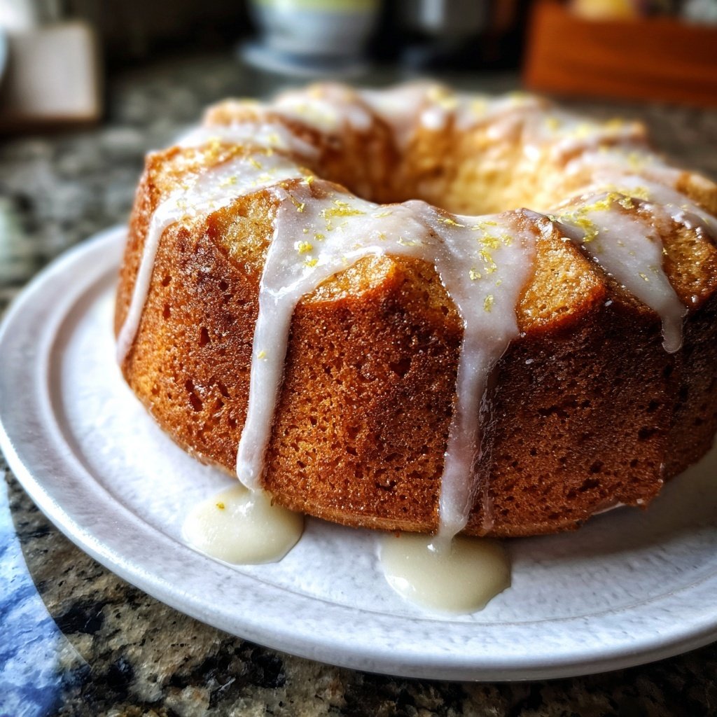 Zitronenkuchen mit Quarkglasur