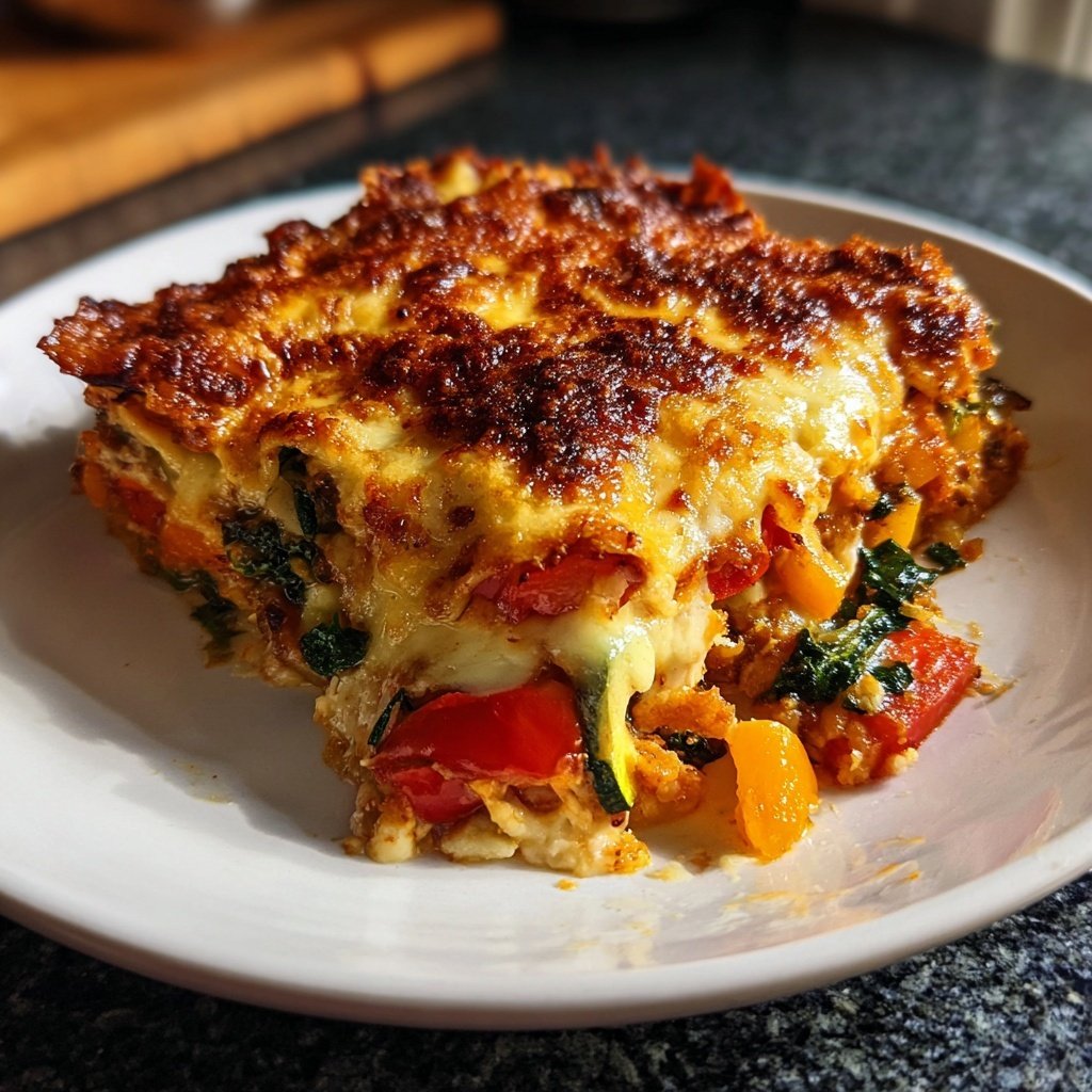 Vegetarische Lasagne mit Gemüse