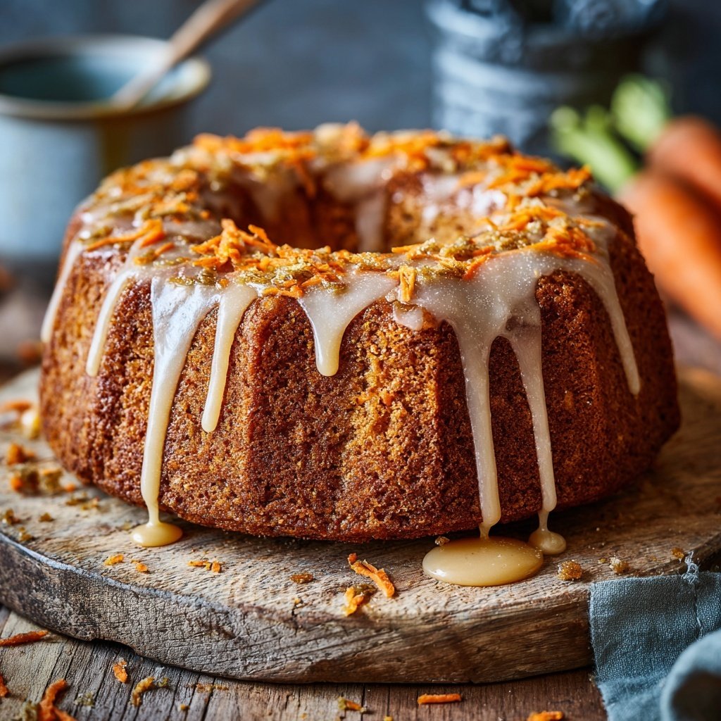Karottenkuchen Mit Ahornsirup Glasur