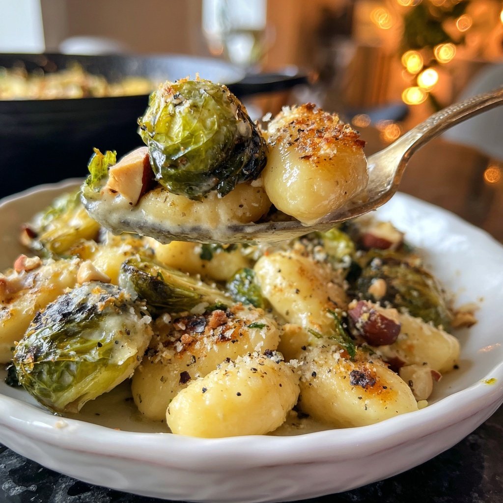 Gnocchi mit Rosenkohl und Haselnüssen