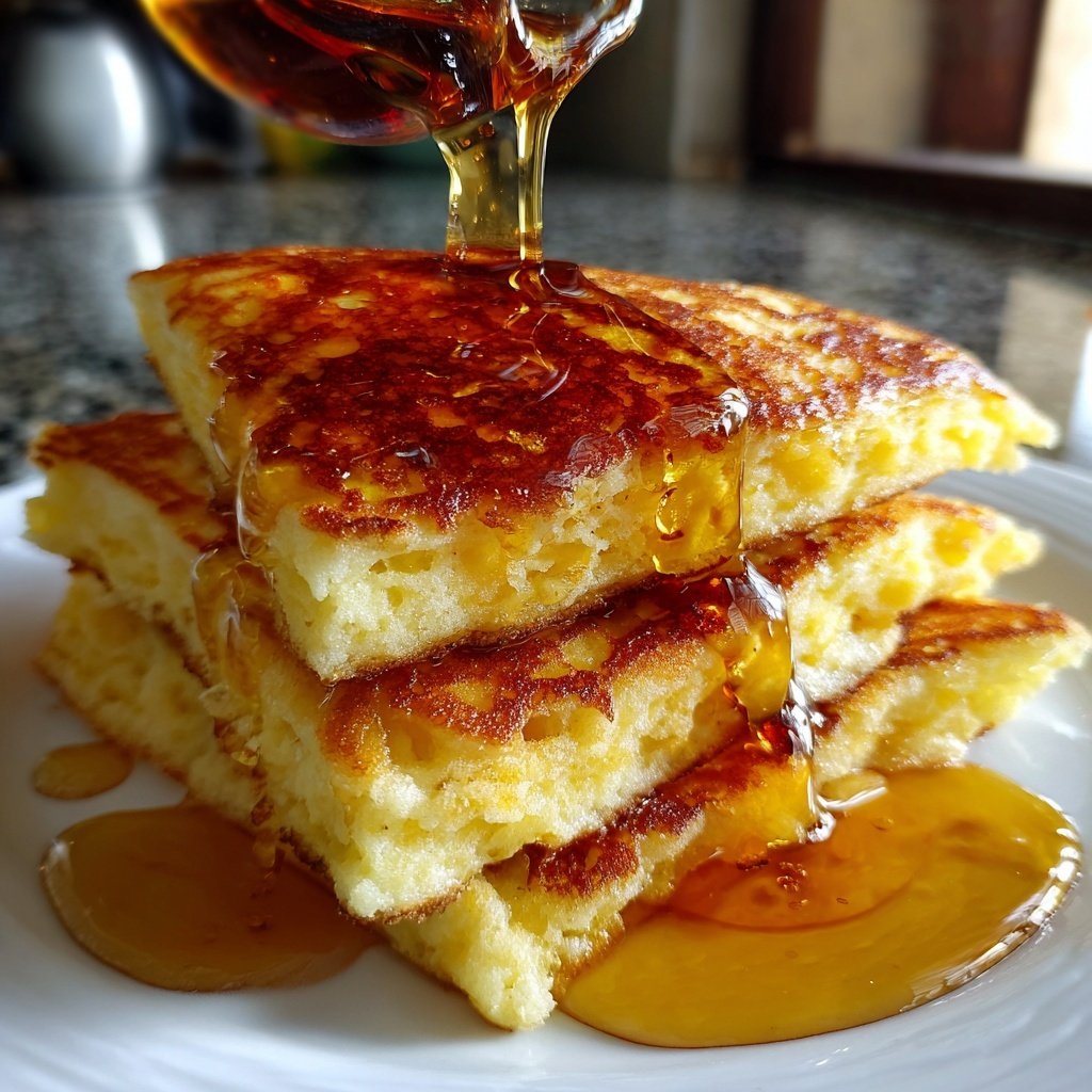 Pfannkuchen mit Ahornsirup