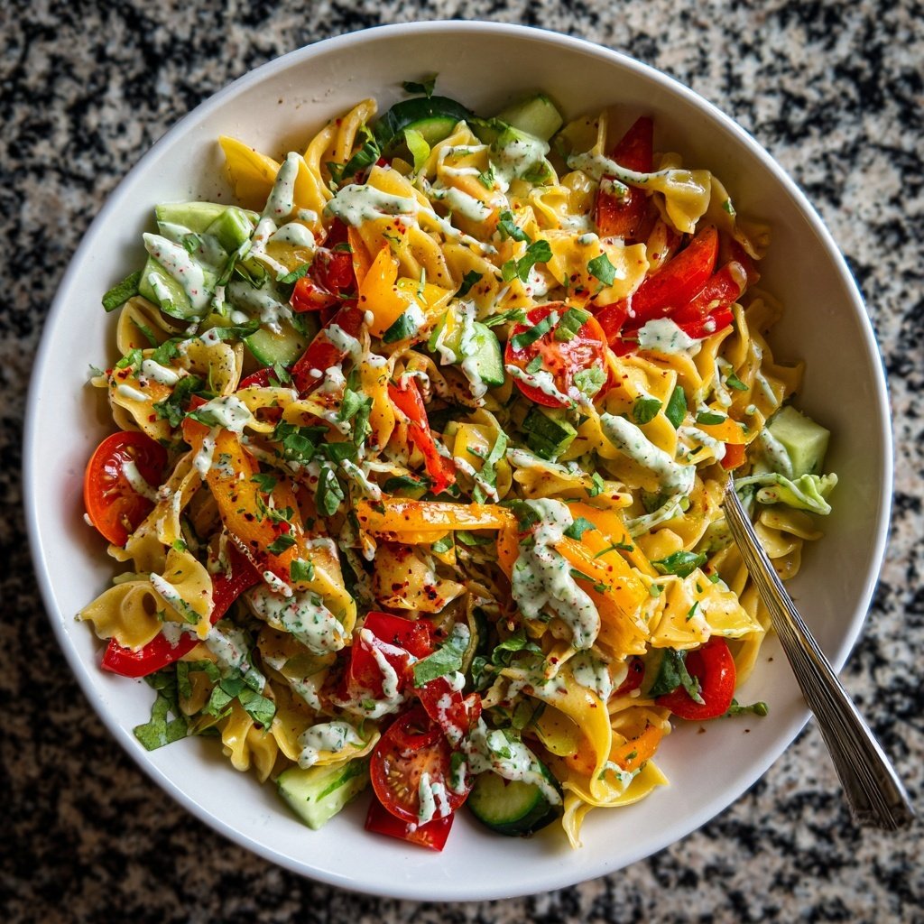 Mediterraner Nudelsalat Leicht