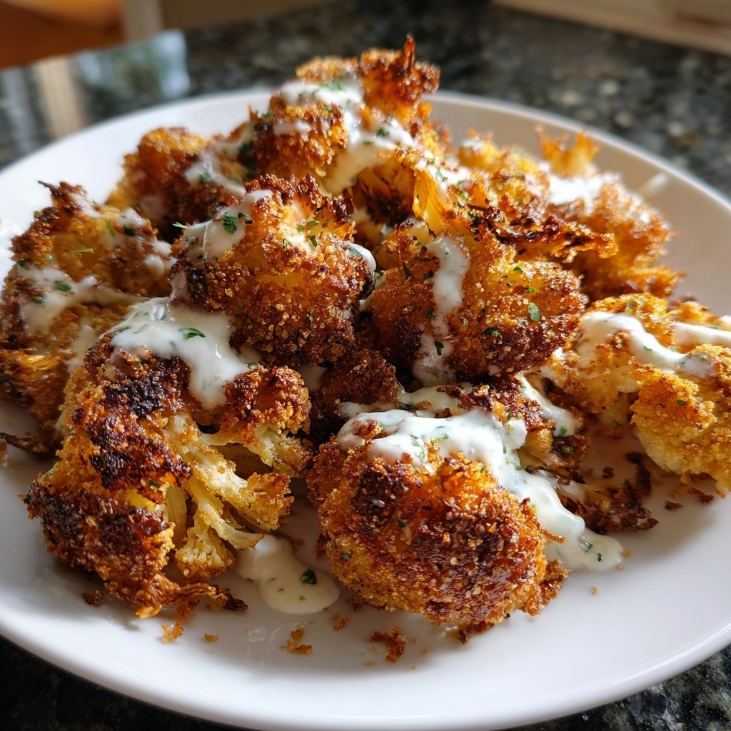 Blumenkohl Gebacken Mit Joghurt Dip