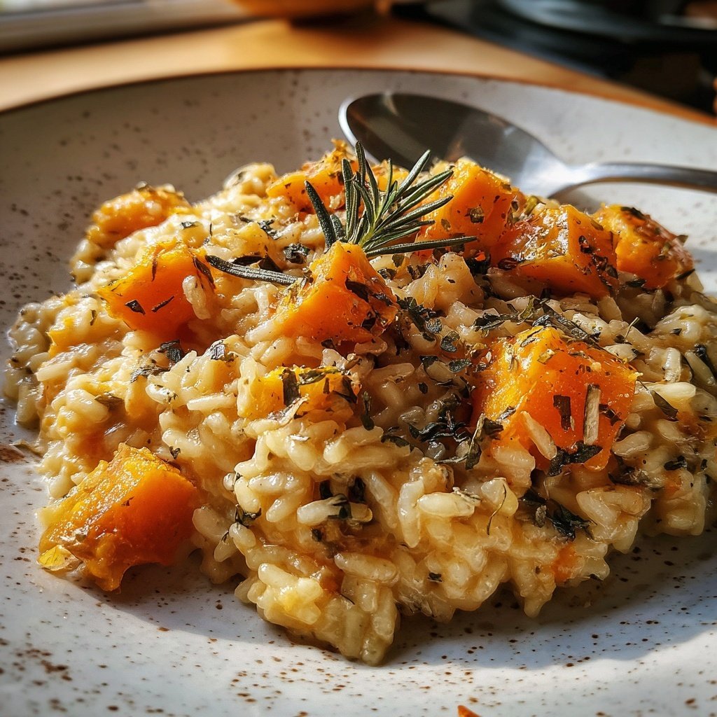 Risotto mit Kürbis und Rosmarin